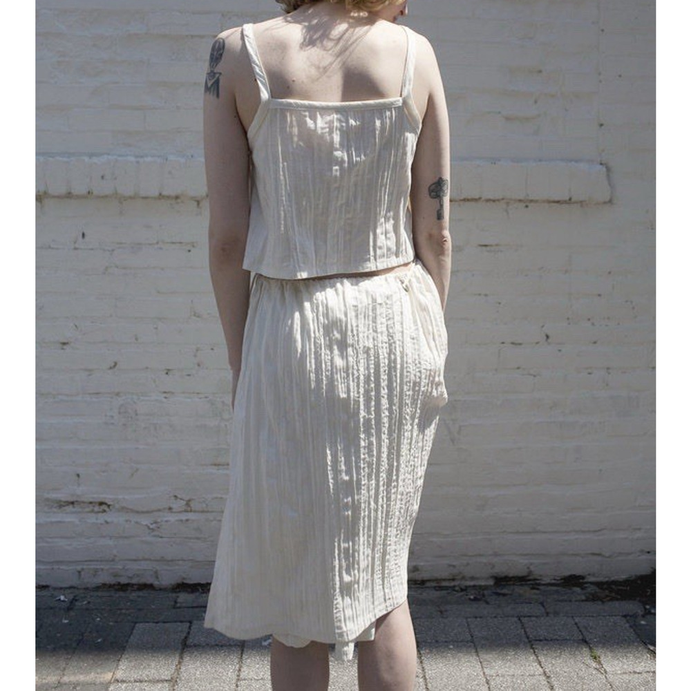 Desiree Klein Hedy Sleeveless Wrap Dress Ivory Size Small - Picture 6 of 12